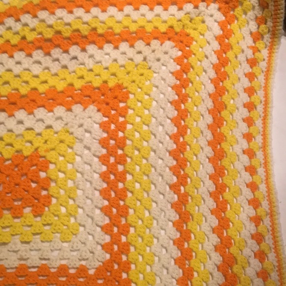 Candy-corn colored afghan - Picture 2 of 8